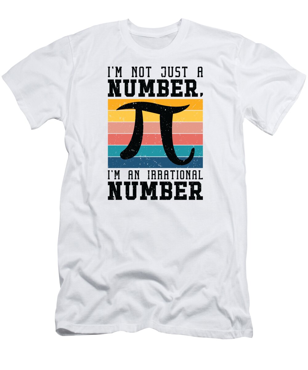 Pi Day T-Shirt featuring the digital art Pi Day Retro Mathematics Pi Symbol Math Number by Toms Tee Store
