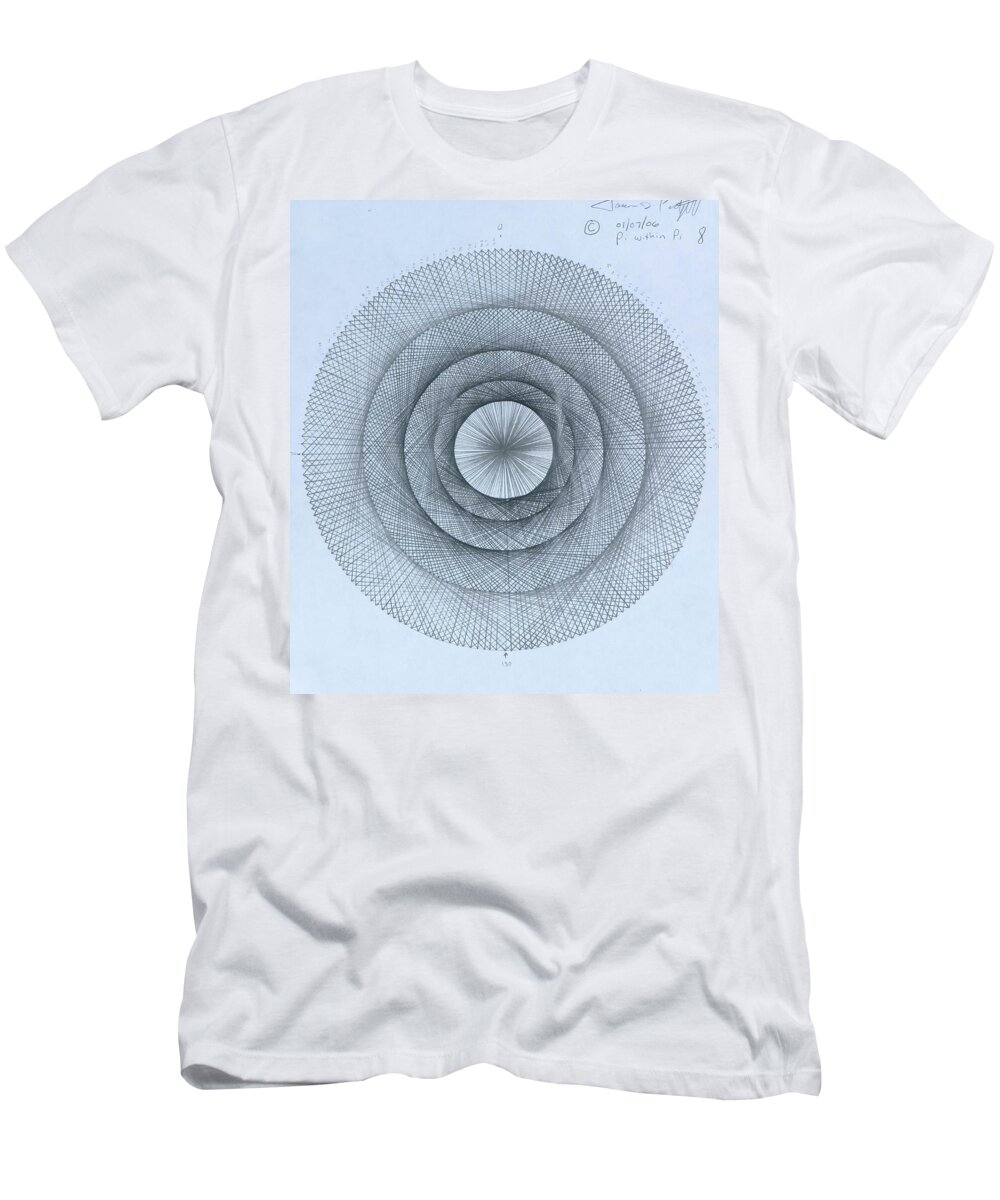 Pi T-Shirt featuring the drawing Pi within Pi by Jason Padgett