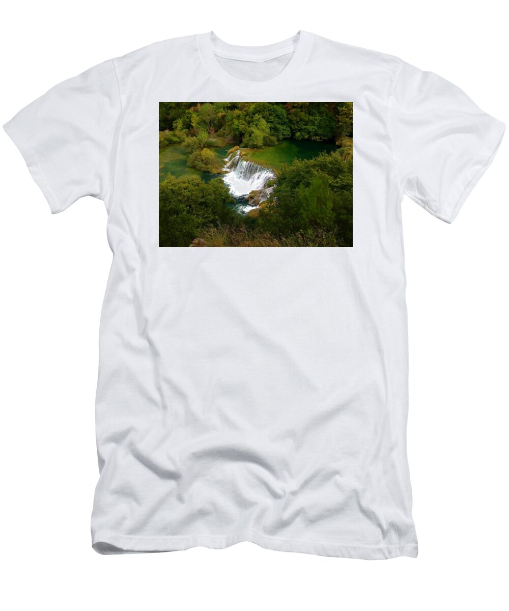 Plitvice T-Shirt featuring the photograph Plitvice Lakes National Park, Croatia by Shirley Galbrecht