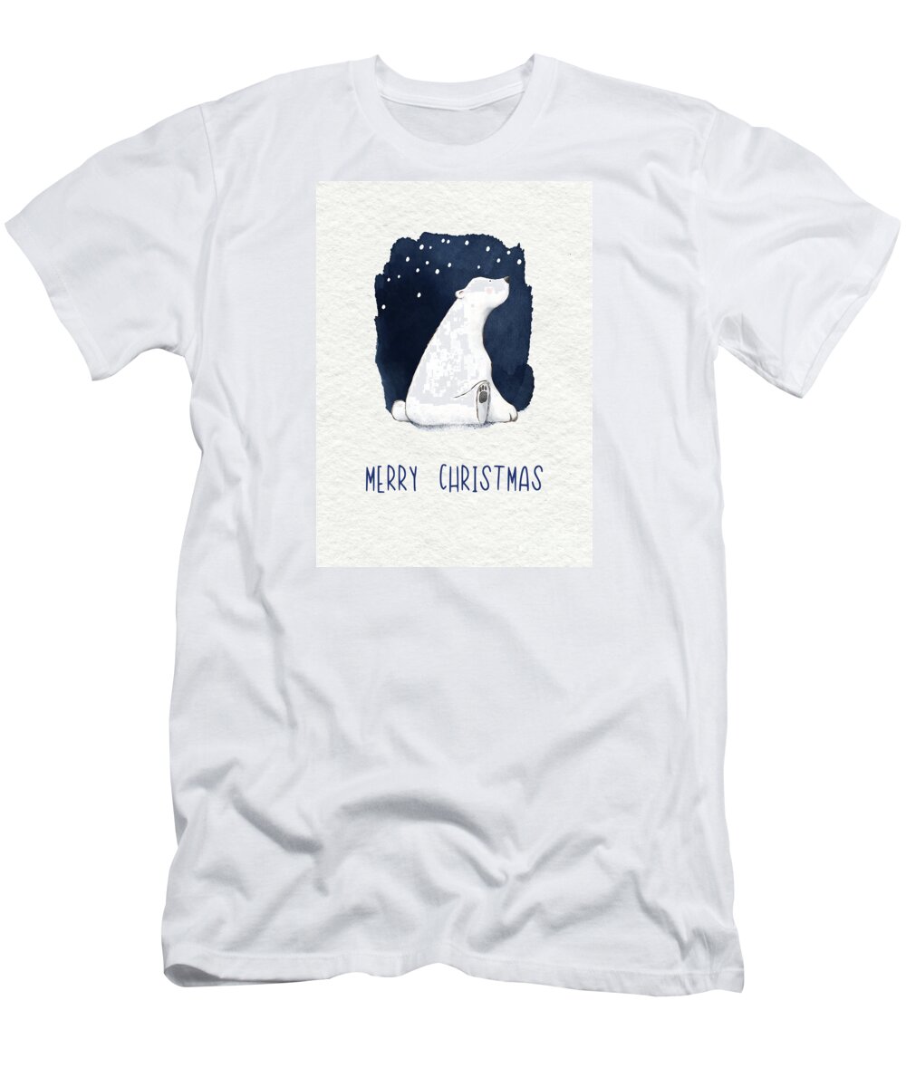 Polar Bear T-Shirt featuring the painting Polar Bear by Modern Art