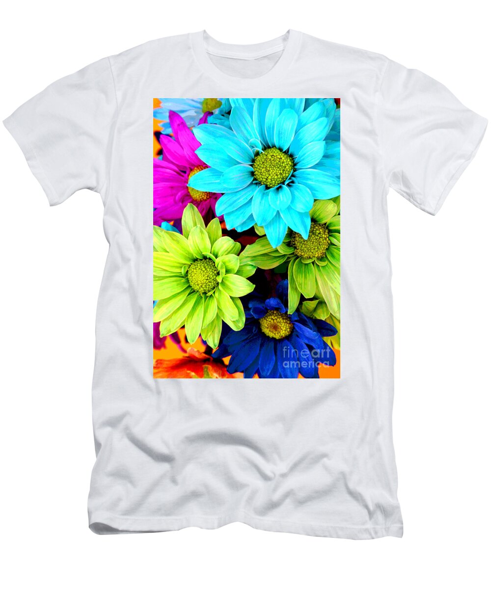 Popart T-Shirt featuring the photograph PopART Daisys by Renee Spade Photography