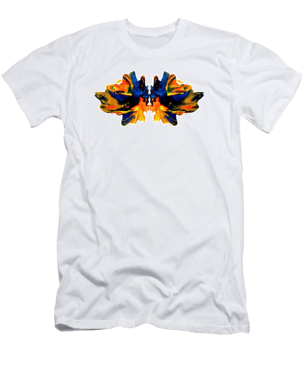 Abstract T-Shirt featuring the painting Psychedelic Phlower by Stephenie Zagorski