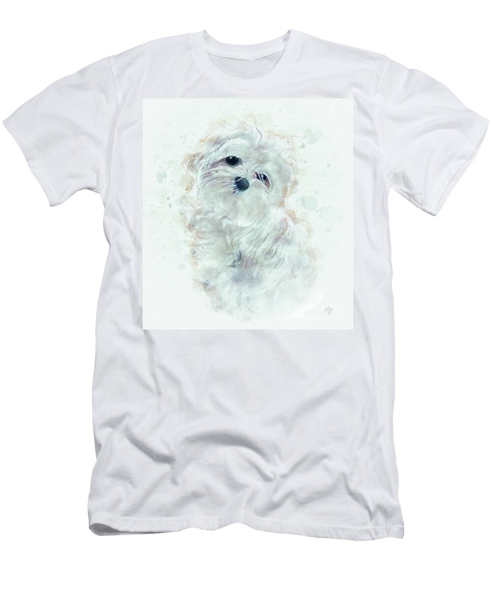 Animal T-Shirt featuring the digital art Puppy Love by Lois Bryan