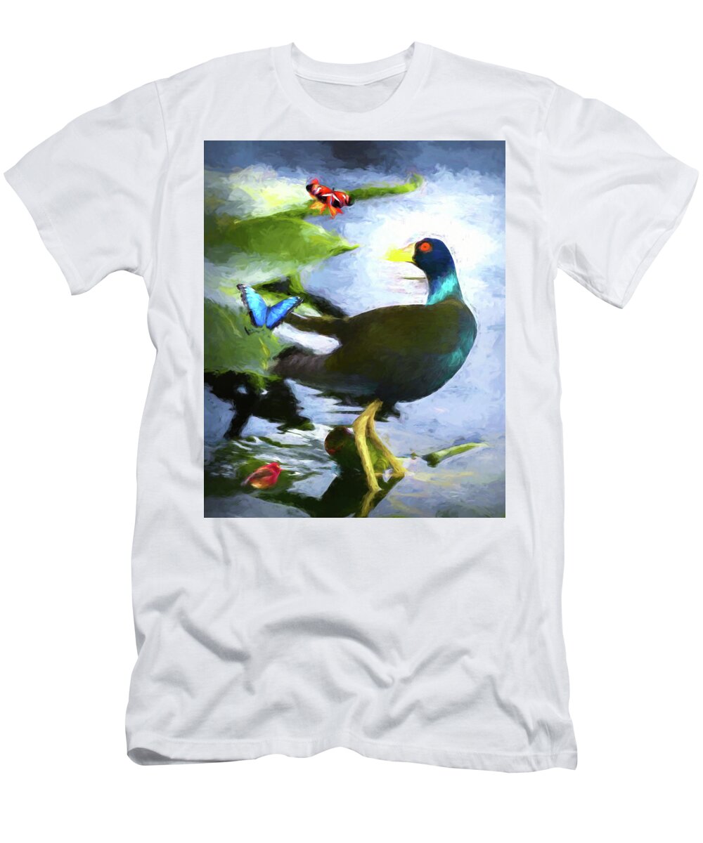  T-Shirt featuring the photograph Purple Gullinulle 5 by Penny Lisowski