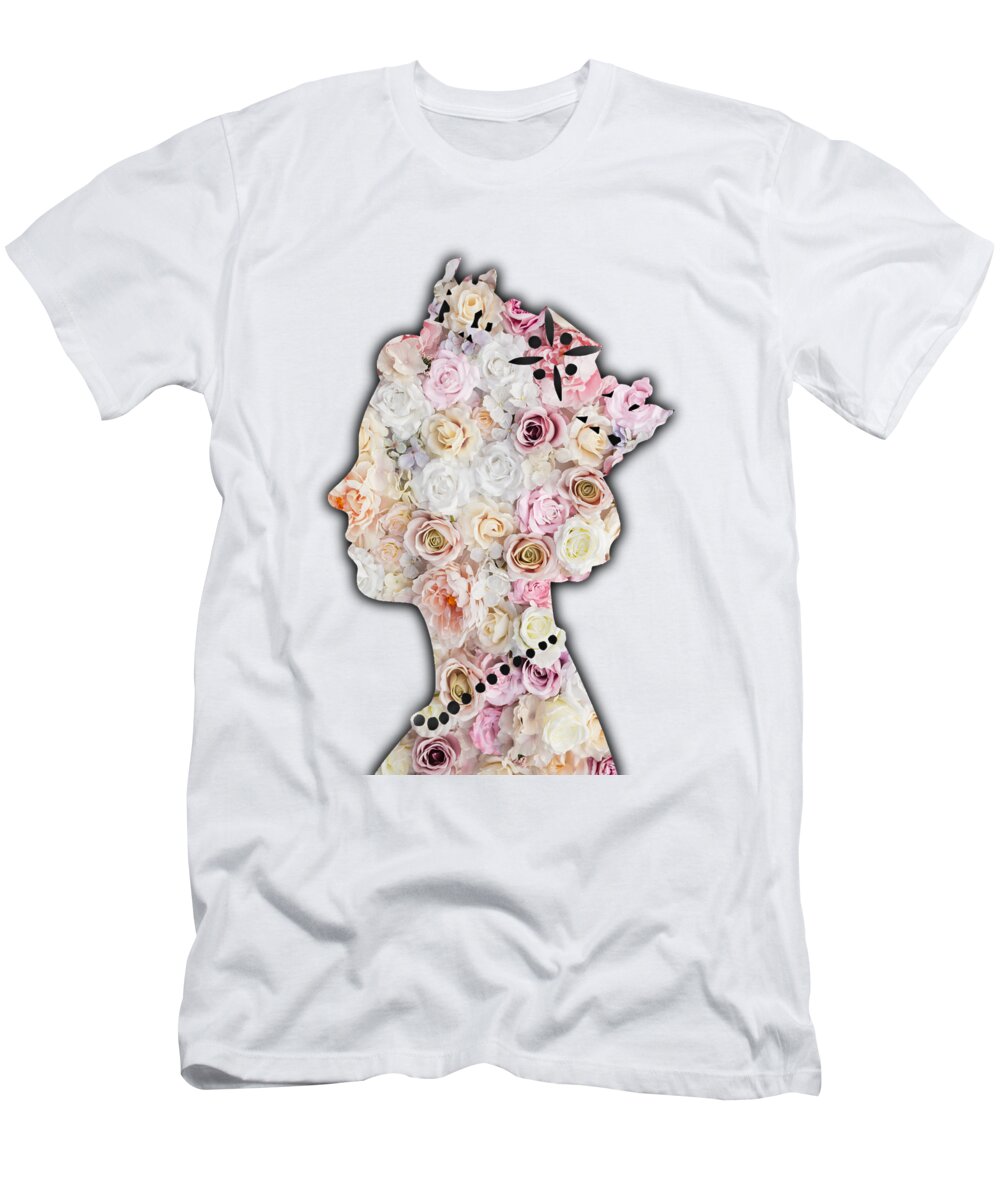 Queen Elizabeth Flowers Floral T-Shirt T-Shirt by Tony Rubino - Fine Art  America