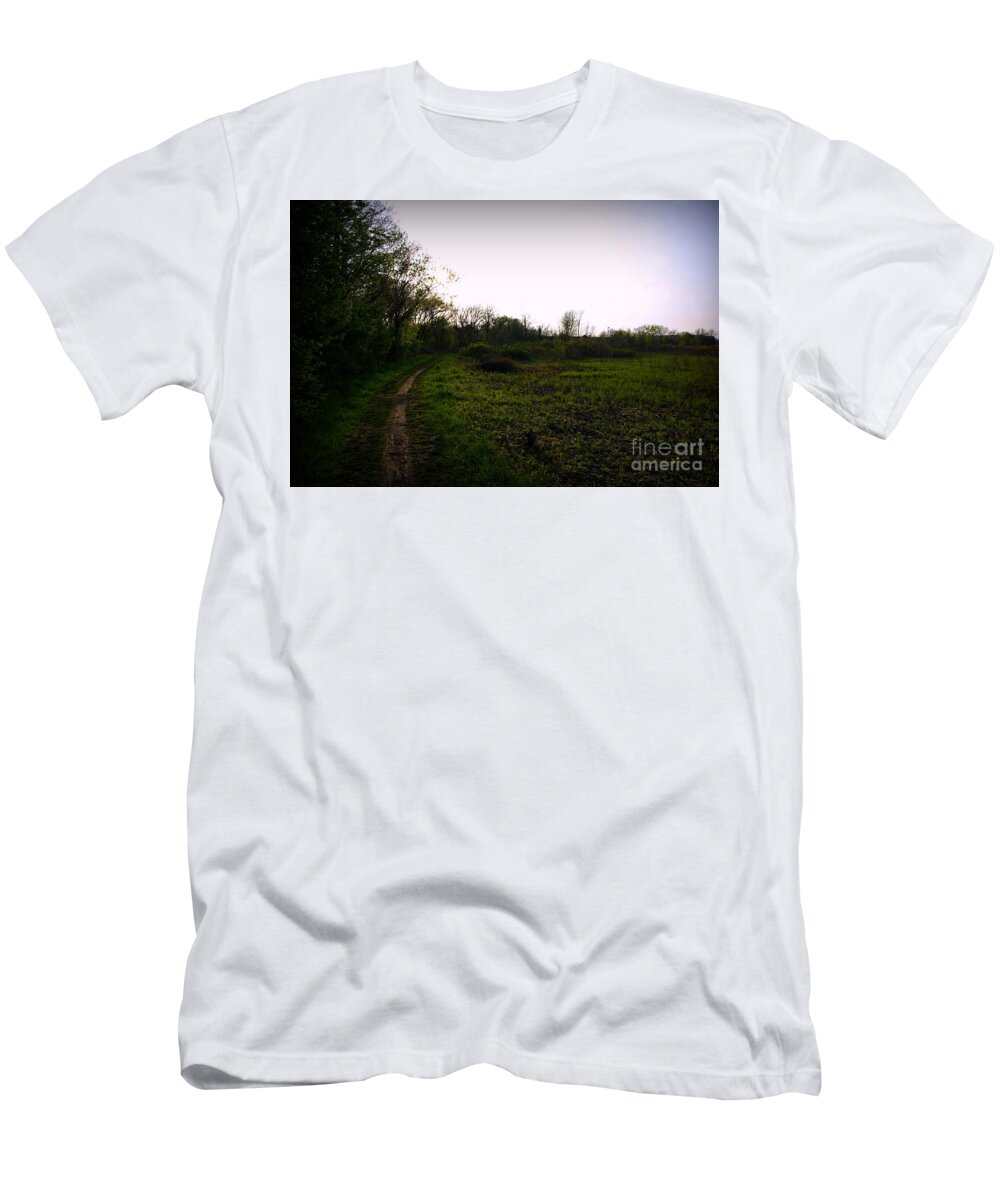 Nature T-Shirt featuring the photograph Quiet Morning On The Preserve Trail by Frank J Casella