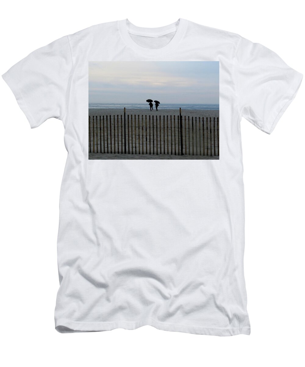 Cape May T-Shirt featuring the photograph Rainy Day in Cape May by Linda Stern