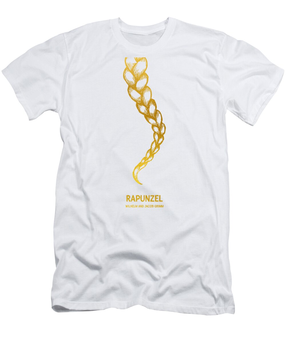 Rapunzel T-Shirt featuring the digital art Rapunzel by Erzebet S
