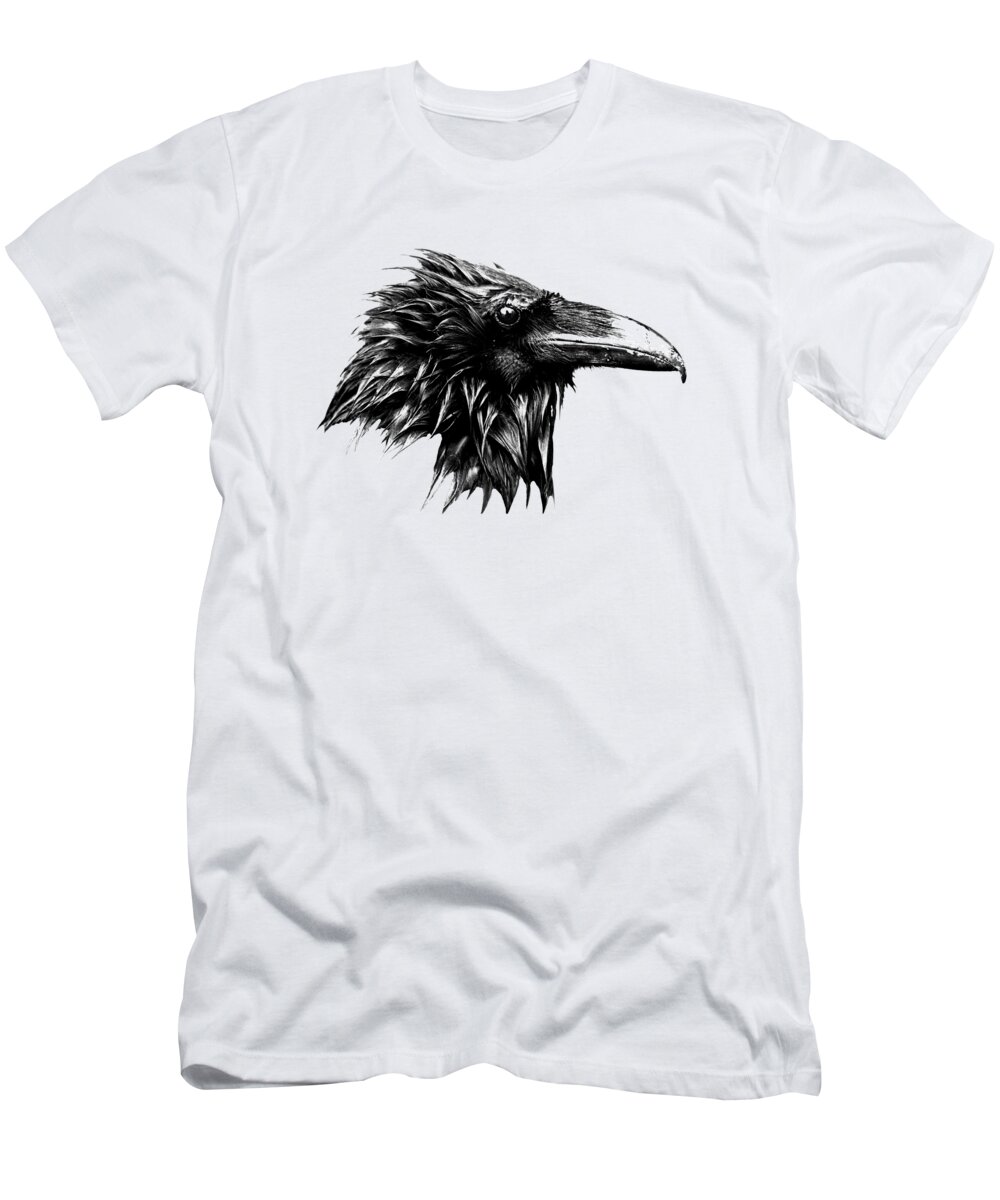 Common Raven T-Shirt featuring the photograph Raven Shirt Design by Max Waugh
