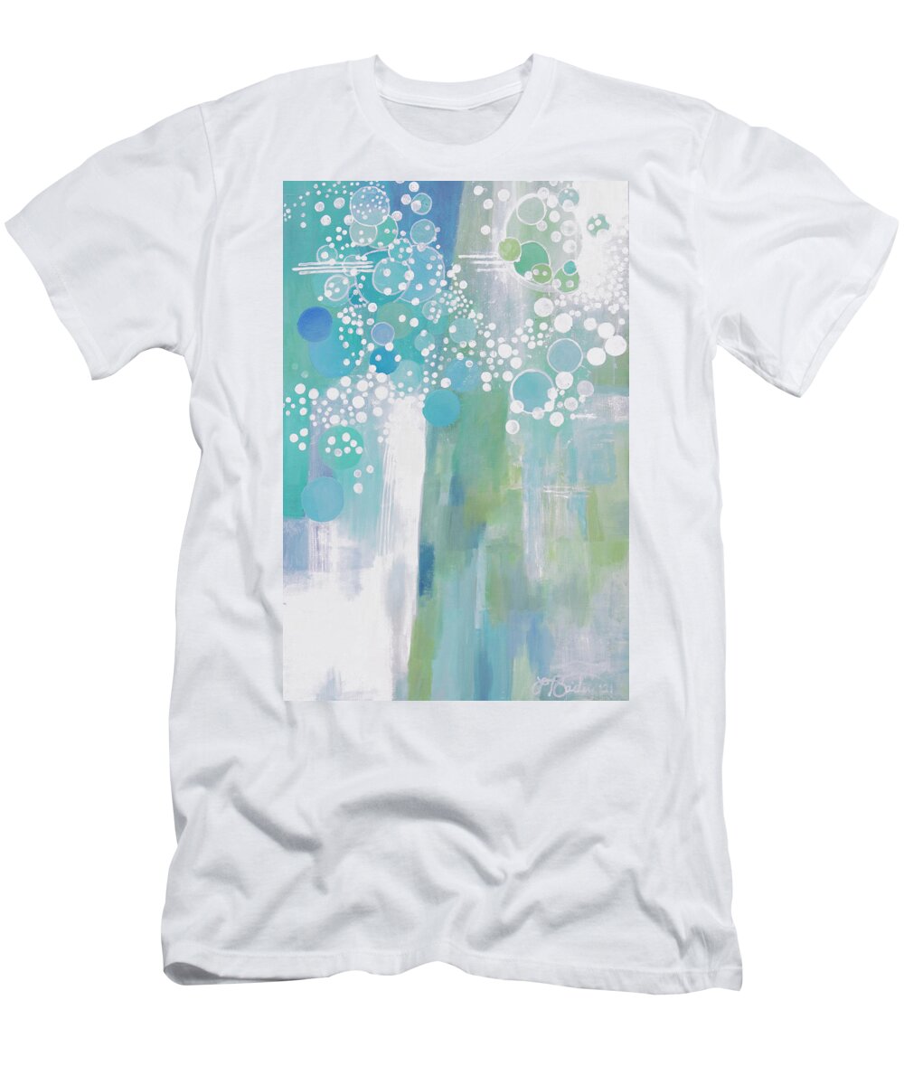 Teal T-Shirt featuring the digital art Refreshingly by Linda Bailey