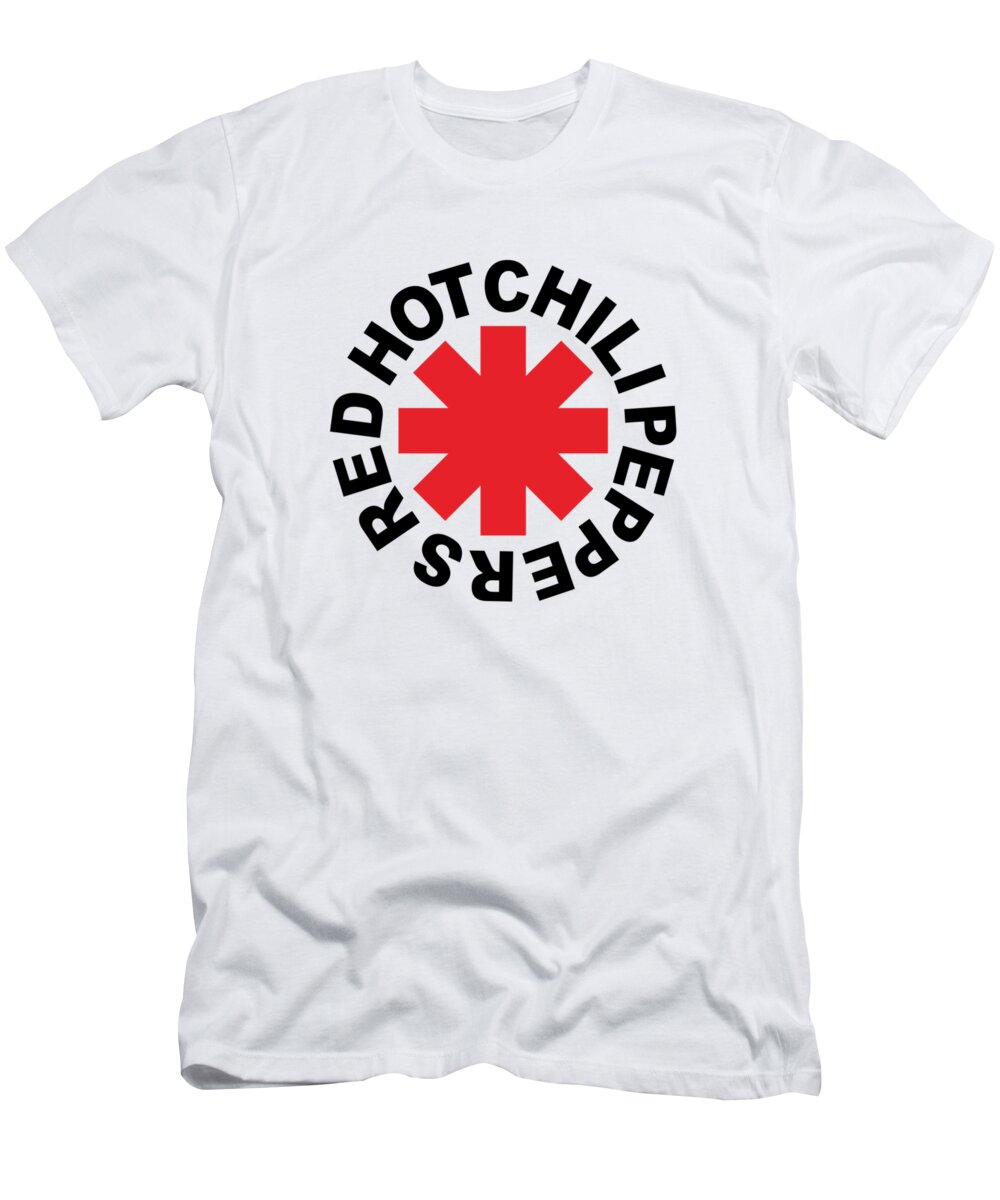 Red Hot Chili Peppers T-Shirt featuring the digital art Retro Love Rock Red Hot Music Chili Fan Art Design by Notorious Artist