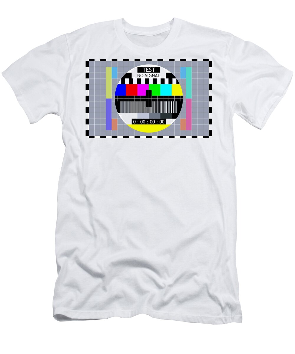 Retro T-Shirt featuring the digital art Retro TV Test Pattern by Marianna Mills