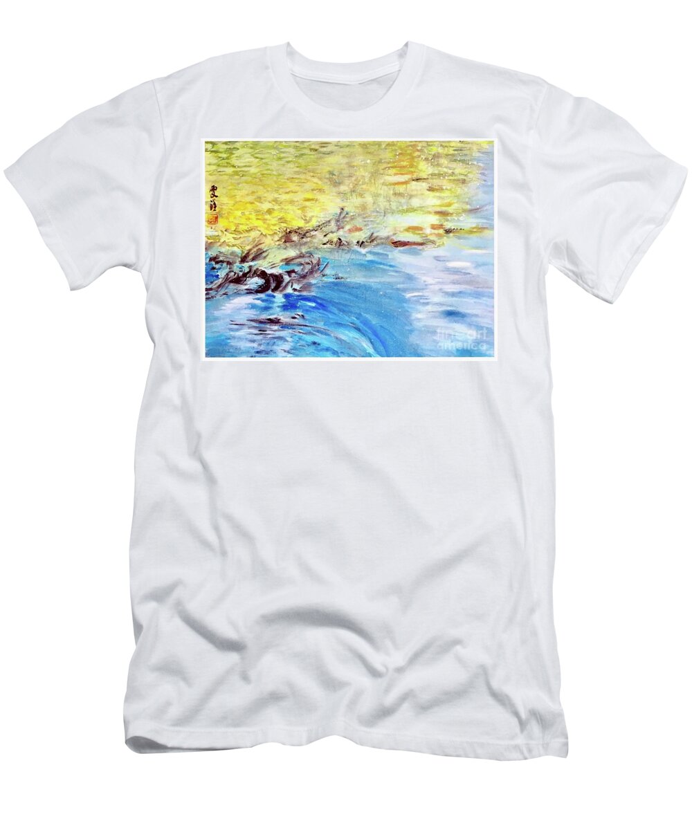 Landscape T-Shirt featuring the painting Rhyme by Carmen Lam