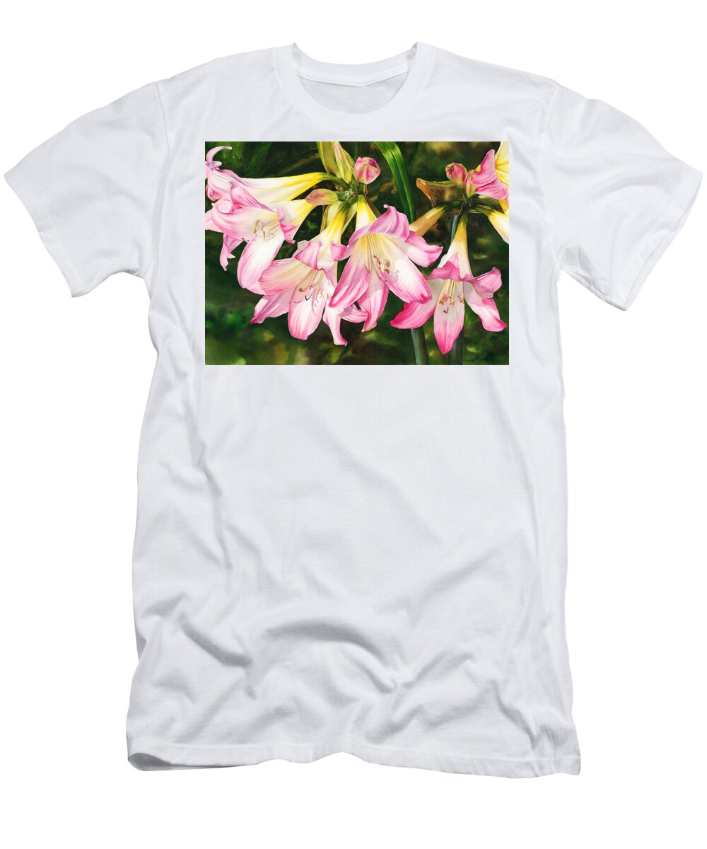 Flower T-Shirt featuring the painting Rhythm of Nature by Espero Art