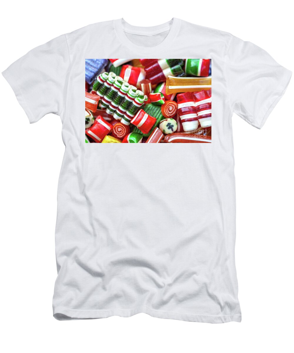 Hard Candy T-Shirt featuring the photograph Ribbon Candy by Vivian Krug Cotton