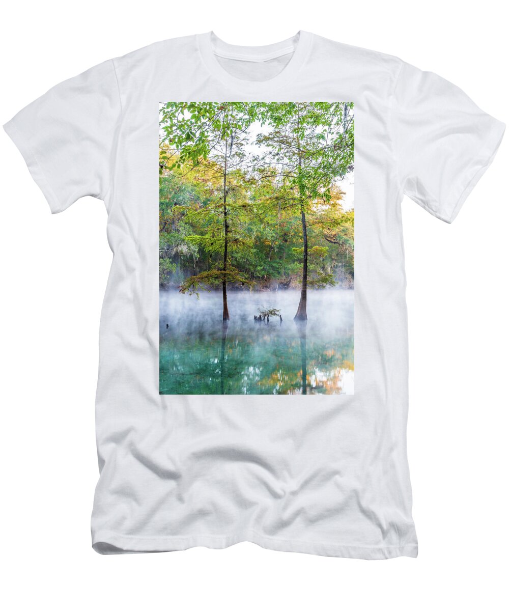 Florida T-Shirt featuring the photograph River Morning Mist by Stefan Mazzola