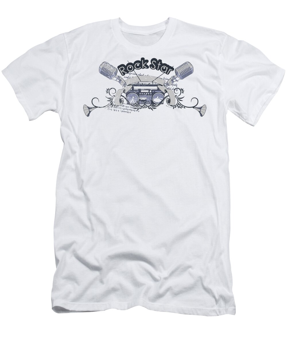 Mic T-Shirt featuring the digital art Rock Star by Jacob Zelazny