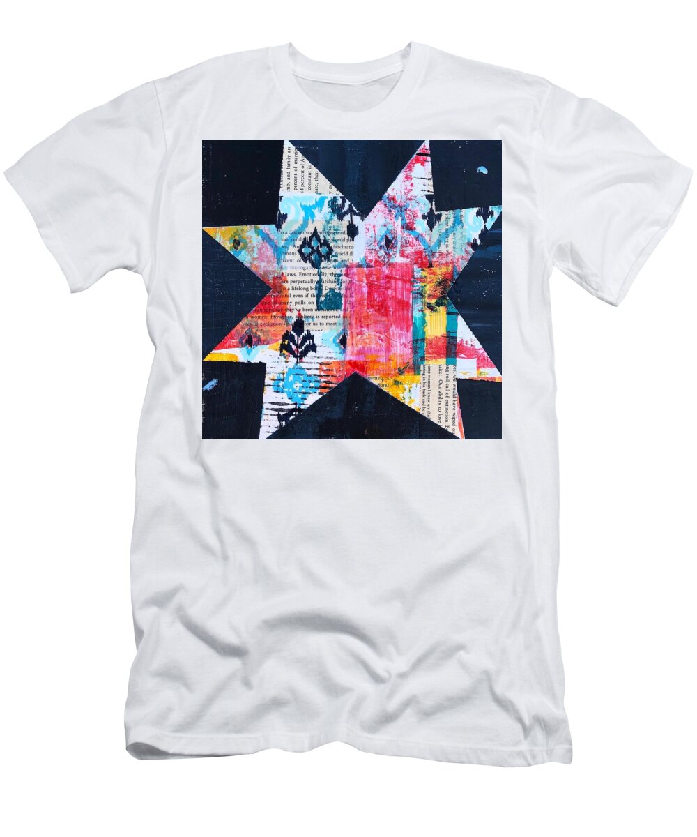 Star T-Shirt featuring the painting Roll Call of Extinction by Cyndie Katz