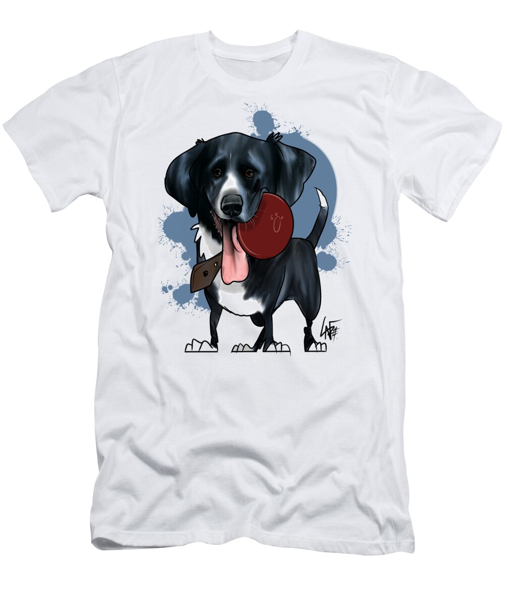 Roosen T-Shirt featuring the drawing Roosen Fear-Free by Canine Caricatures By John LaFree
