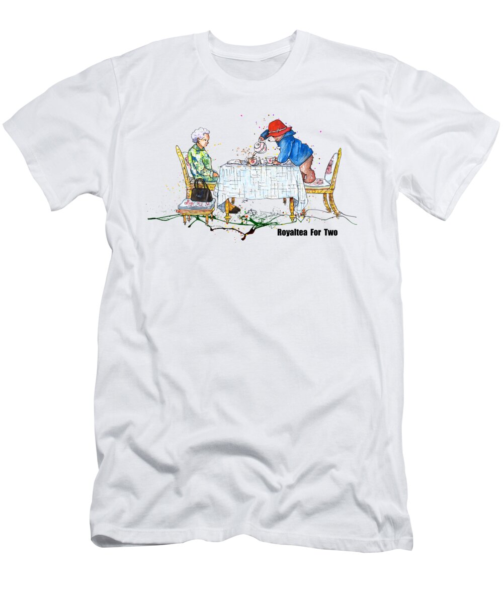 Paddington T-Shirt featuring the painting Royaltea For Two by Miki De Goodaboom
