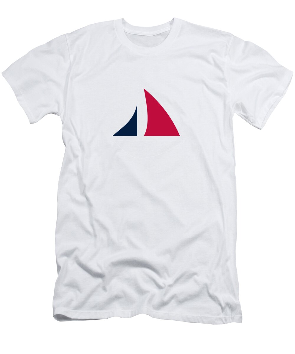 Boat T-Shirt featuring the digital art Sailing Graphic by Amelia Pearn