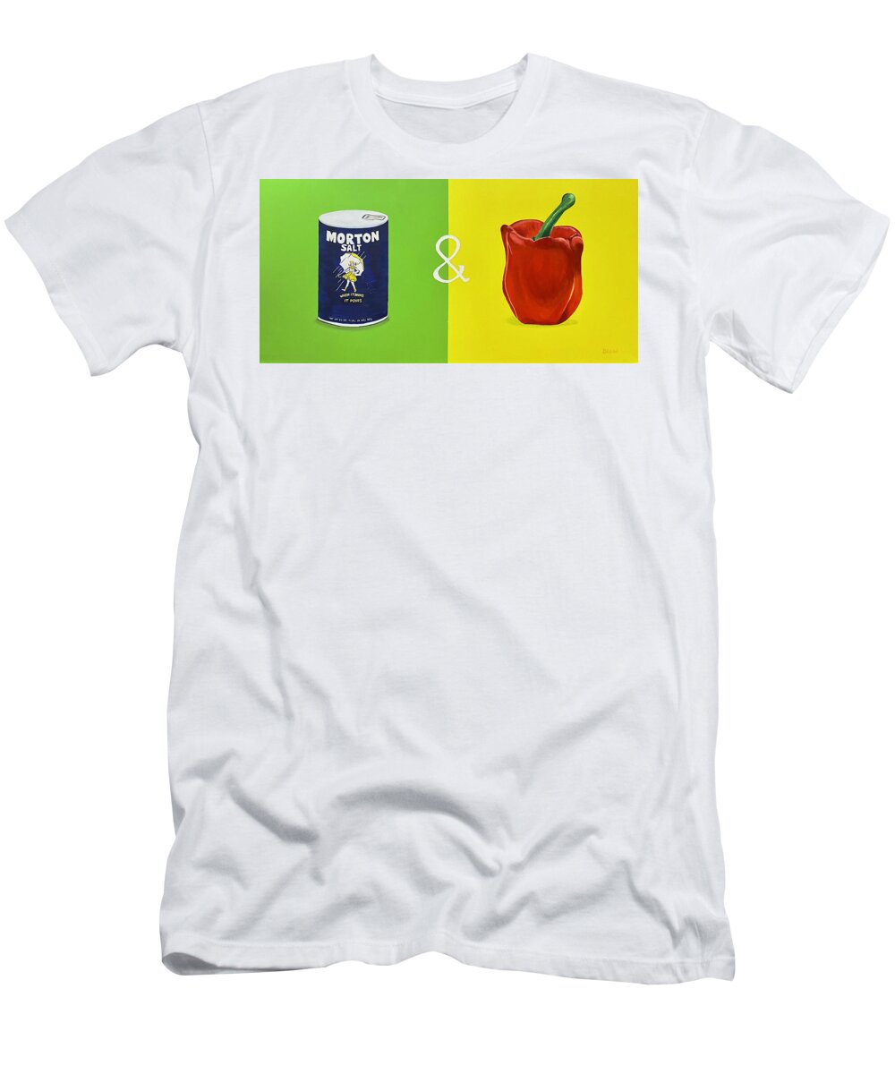 Salt T-Shirt featuring the painting Salt and Pepper II by Thomas Blood