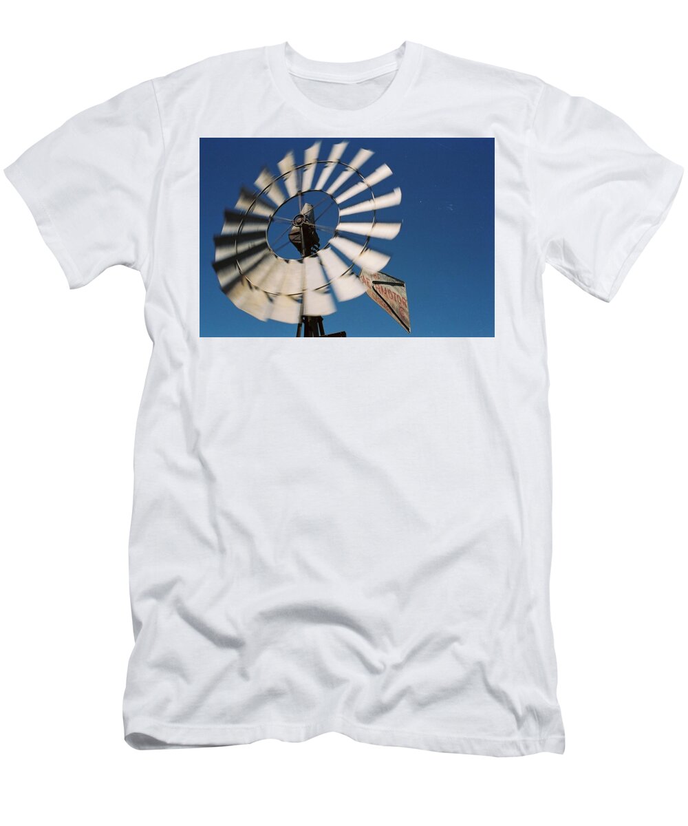 Windmill T-Shirt featuring the photograph Sandhills Windmill by Susie Rieple