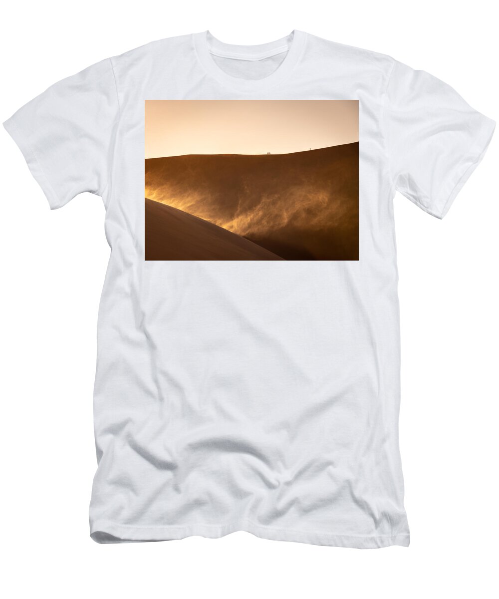 Storm T-Shirt featuring the photograph Sandstorm at Deadvlei by Peter Boehringer