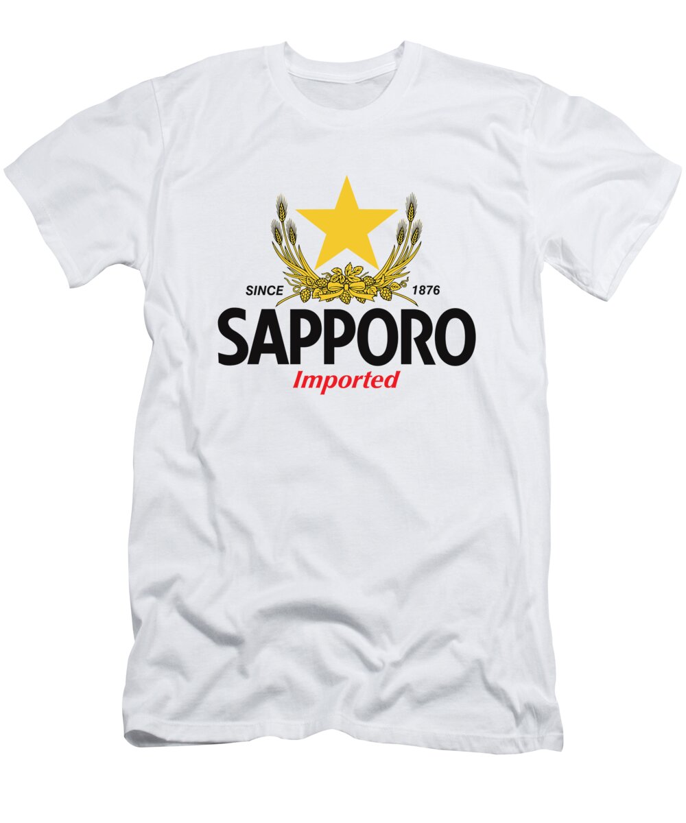 Beer T-Shirt featuring the digital art Sapporo Beer by Lolita A Clement