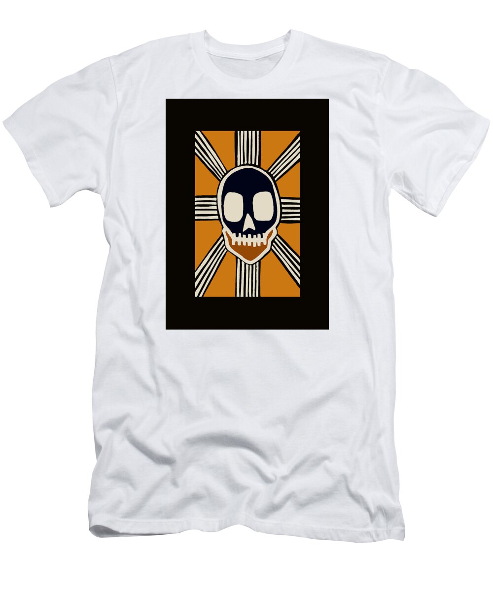Scary Halloween Skulls T-Shirt featuring the digital art Scary Halloween Skull by Vagabond Folk Art - Virginia Vivier