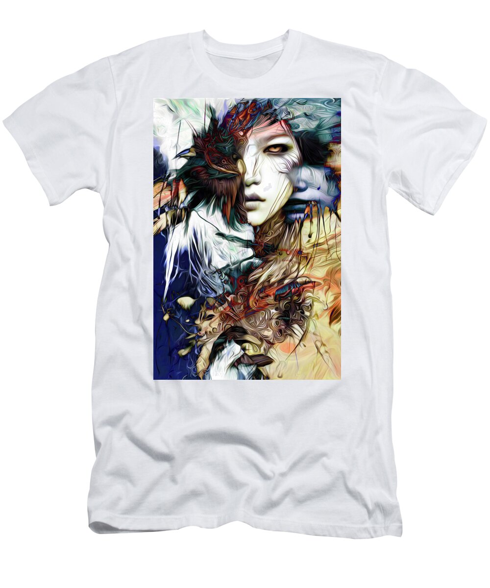 Visionary T-Shirt featuring the digital art Self-Reflection by Jeff Malderez