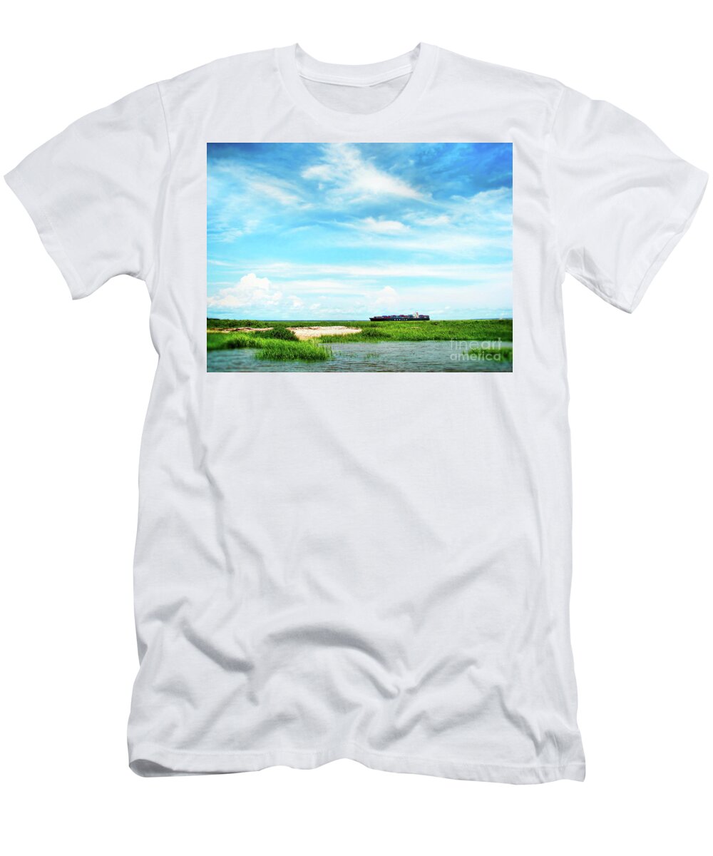 Marsh T-Shirt featuring the photograph Separated by Cockspur Island II by Theresa Fairchild