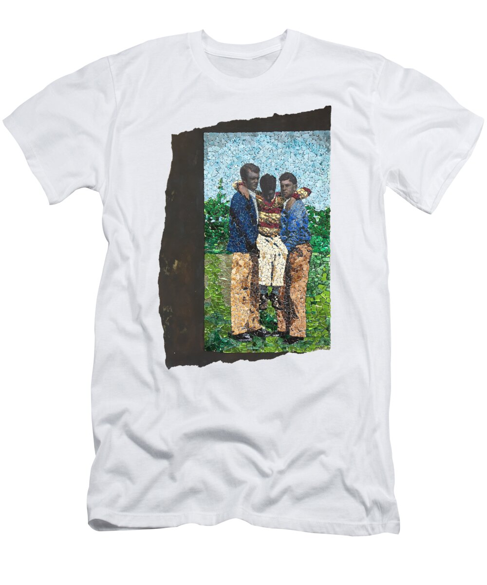 Glass T-Shirt featuring the mixed media Seriously Injured Persons by Matthew Lazure