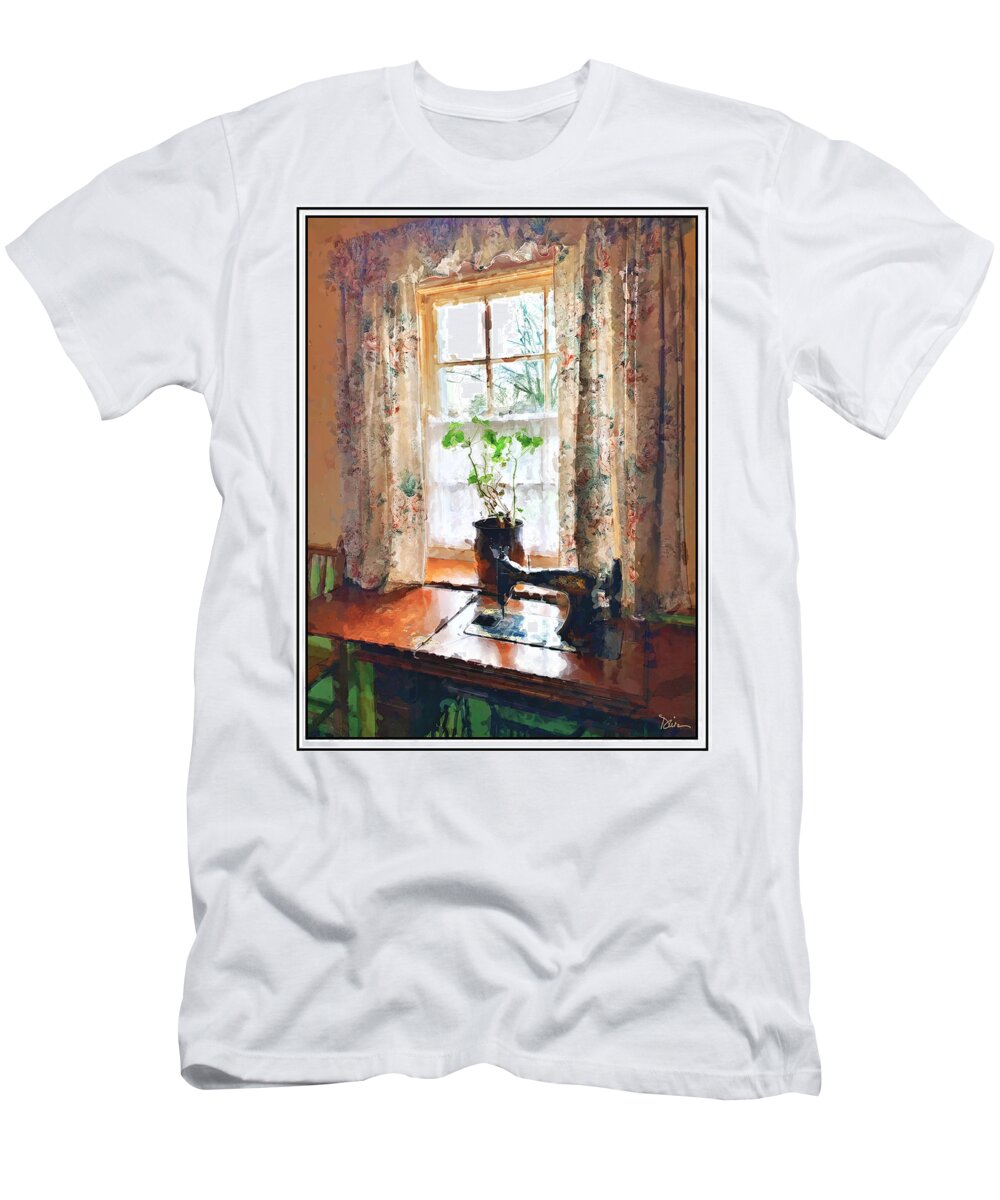 Ireland T-Shirt featuring the photograph Sewing By The Window by Peggy Dietz