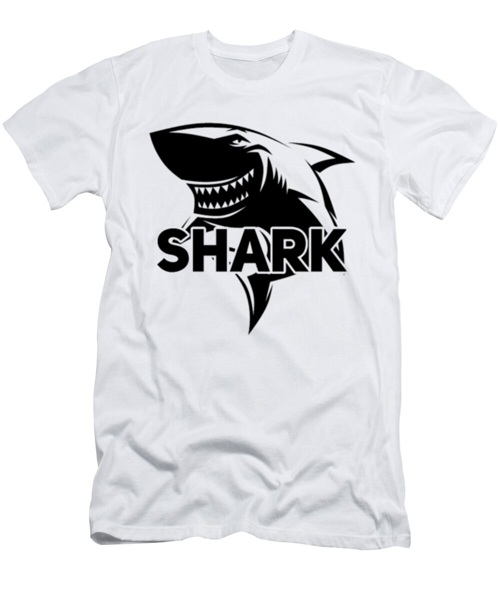 Sharks T-Shirt featuring the digital art Shark by Tinh Tran Le Thanh