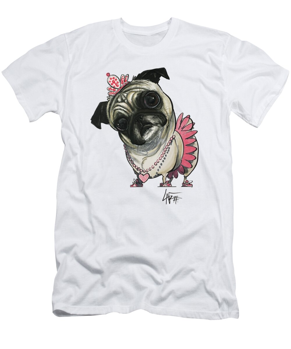 Gotti T-Shirt featuring the drawing Shultzie Gotti 4279 by Canine Caricatures By John LaFree