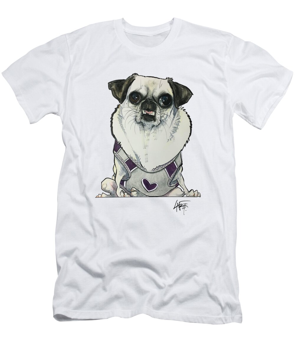 Simmons T-Shirt featuring the drawing Simmons 3458 by Canine Caricatures By John LaFree