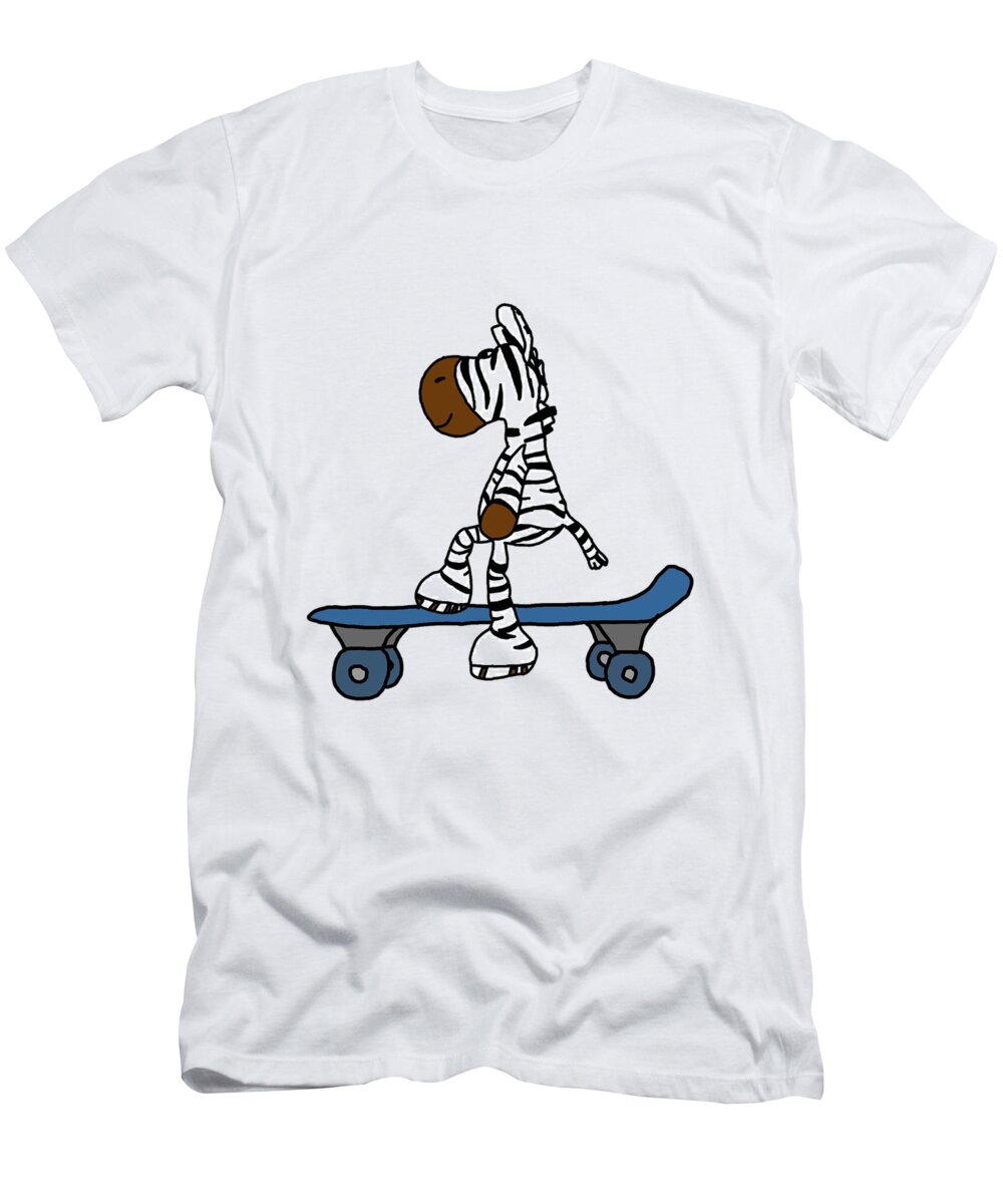 Afsnit Abe Hjemløs Skateboard Stripes T-Shirt by Harrison Lucas - Pixels