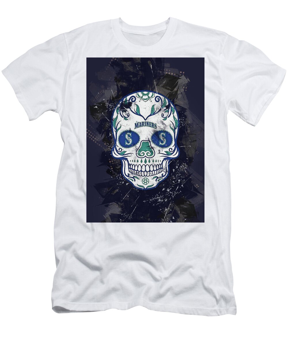 Skull Baseball Seattle Mariners T-Shirt