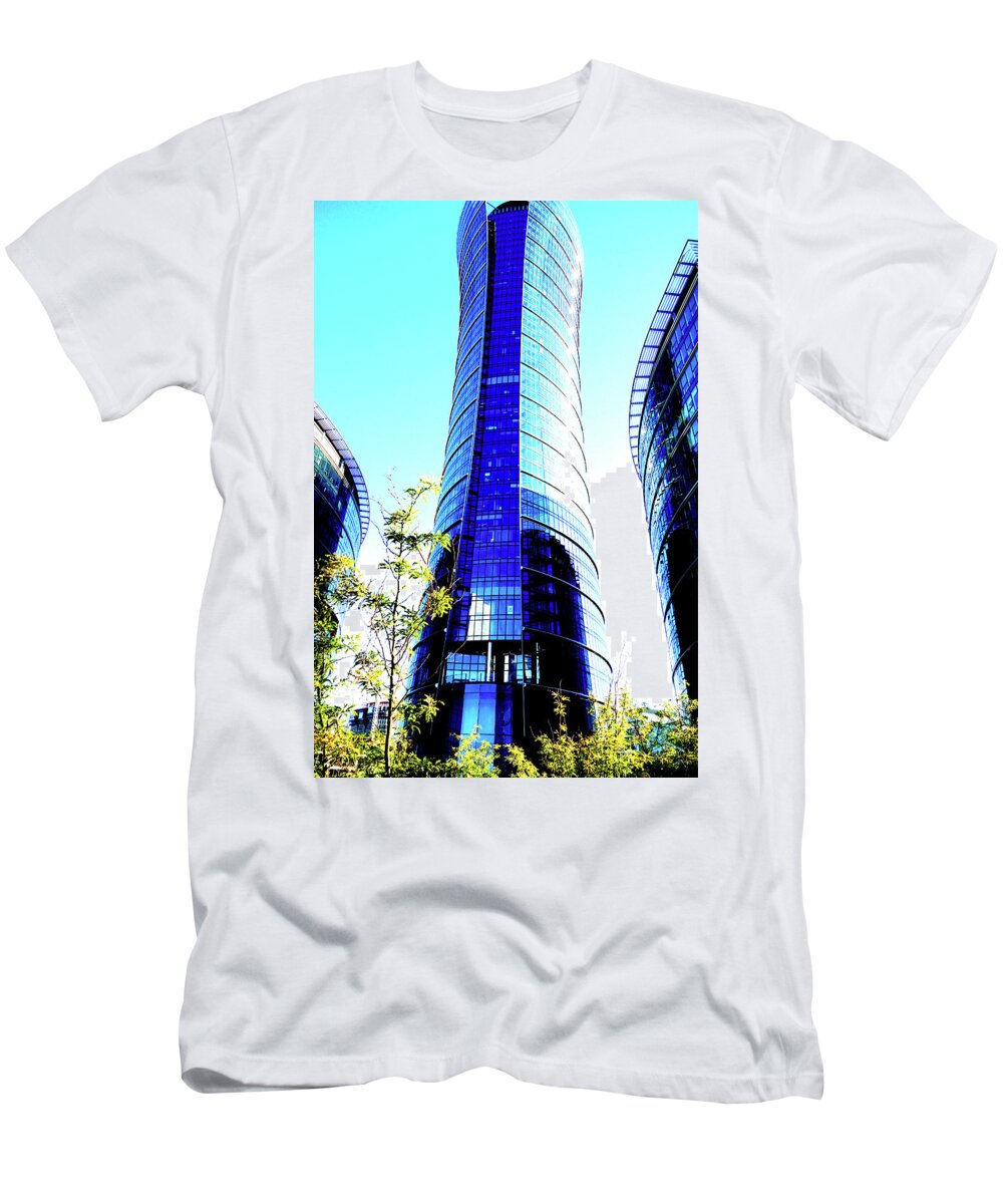 Skyscraper T-Shirt featuring the photograph Skyscraper In Warsaw, Poland 28 by John Siest