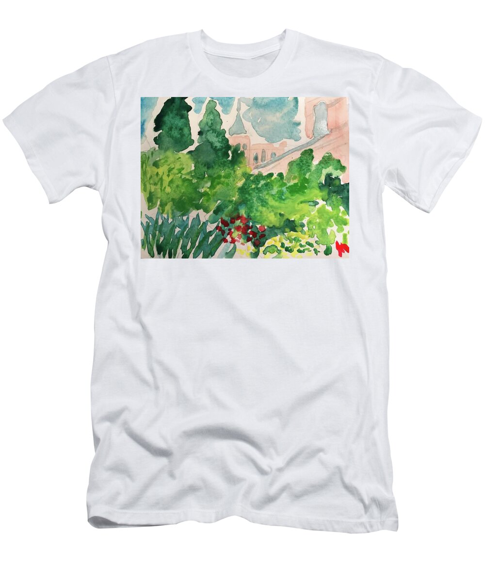  T-Shirt featuring the painting Smithsonian by John Macarthur