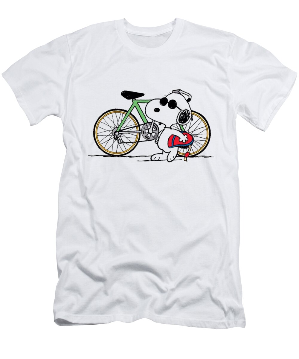 Snoopy Bike T-Shirt by Donald T Smith Pixels