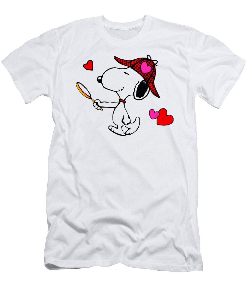 Snoopy T-Shirt featuring the digital art Snoopy Love by Patricia L Sexton