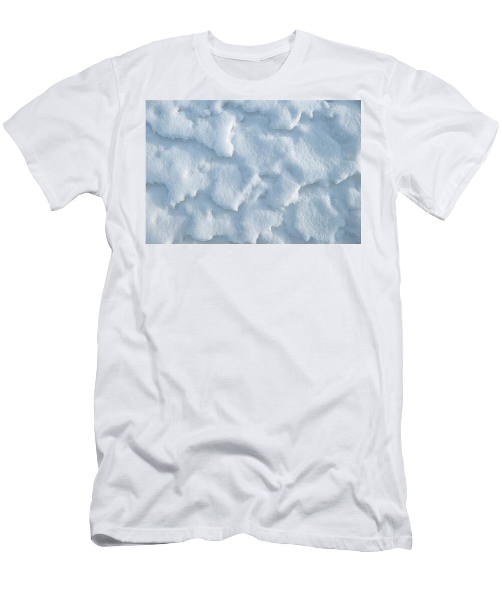 Snow T-Shirt featuring the photograph Snow Texture Abstract by Karen Rispin