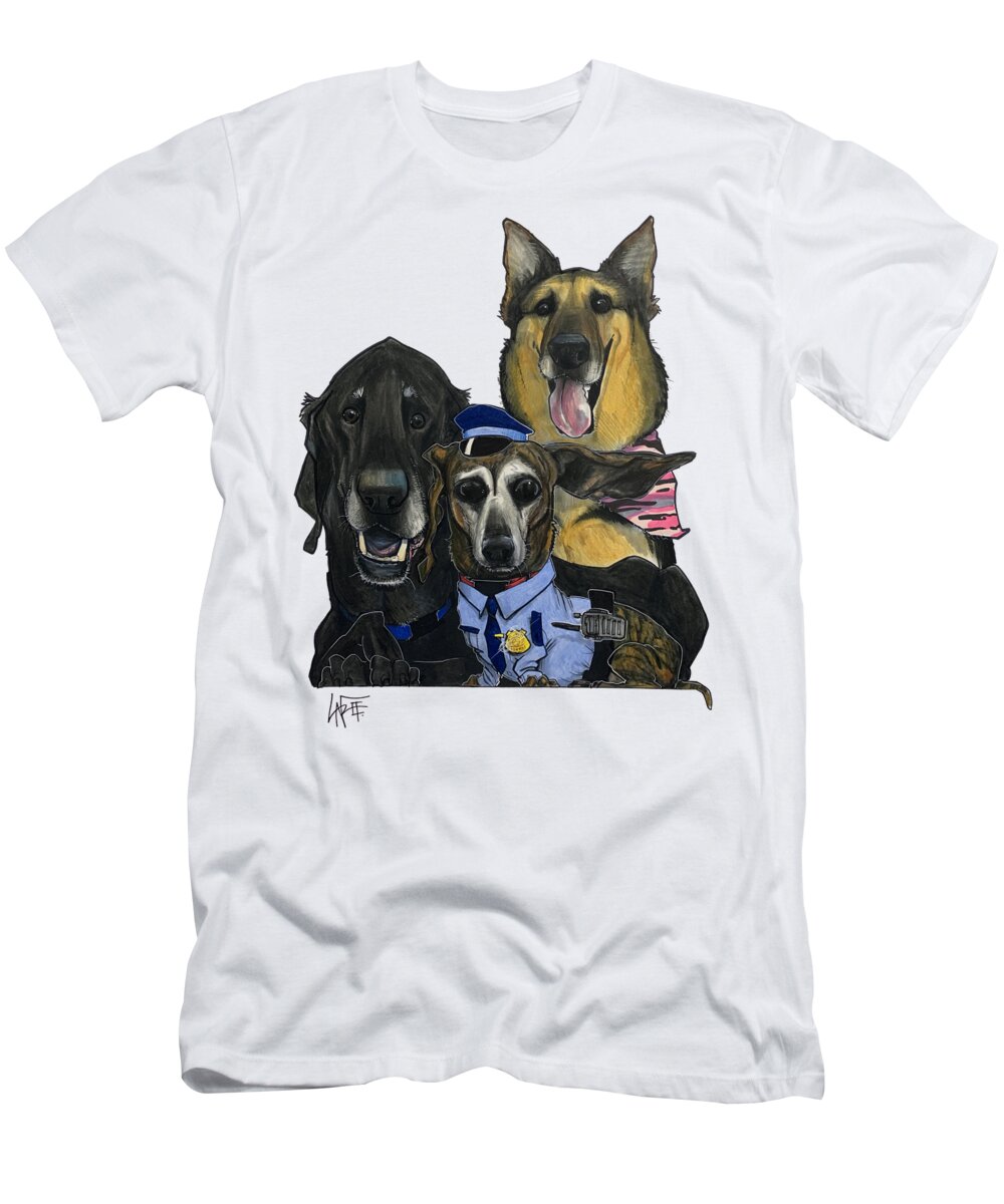 Dog T-Shirt featuring the drawing Soper 5237 by Canine Caricatures By John LaFree