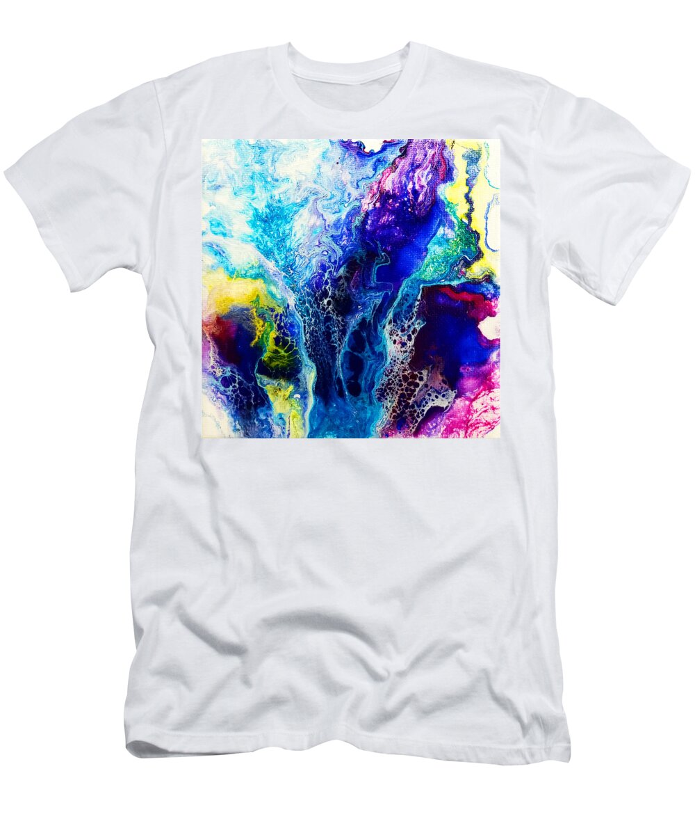 Abstract T-Shirt featuring the painting Sound of Spring by Christine Bolden