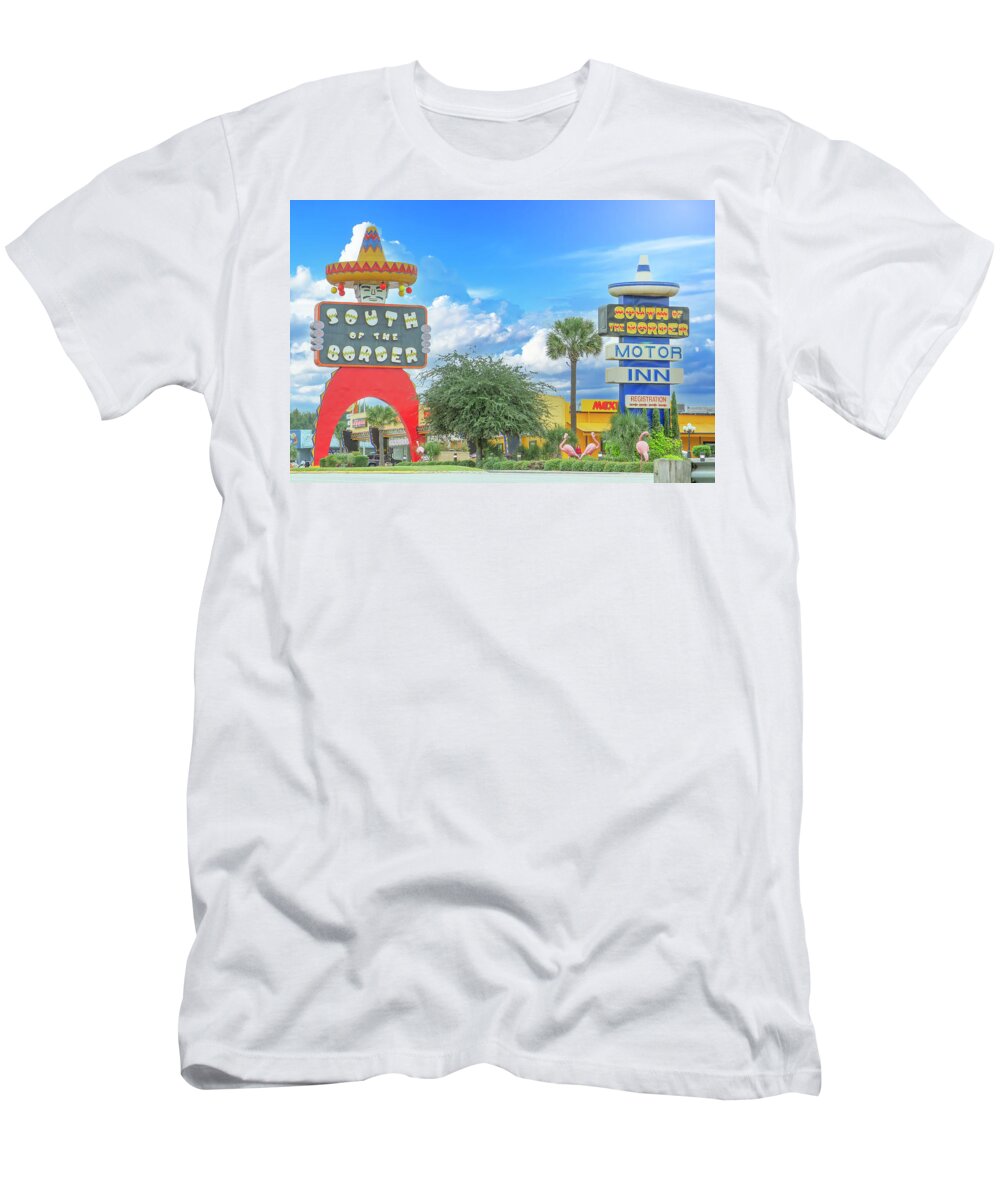 South Of The Border T-Shirt featuring the photograph South of the Border Roadside Attraction by Mark Andrew Thomas