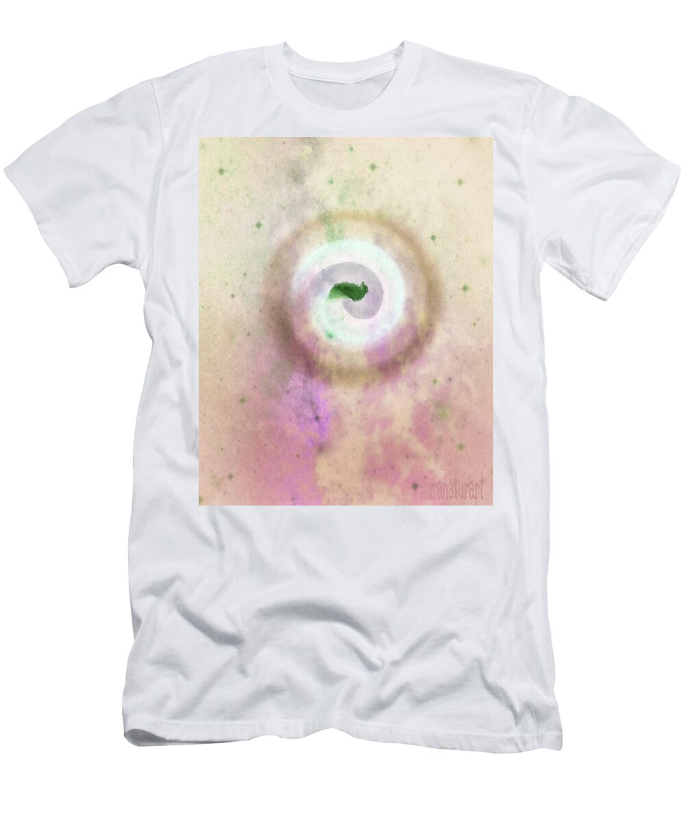 Spiral T-Shirt featuring the digital art Spiral Springtime by Auranatura Art
