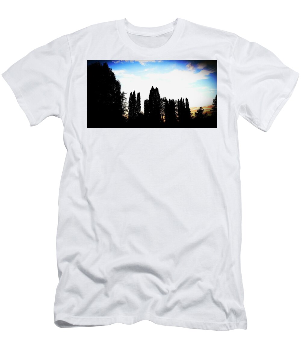Sunset T-Shirt featuring the photograph Standing tall I'm the sunset by Shalane Poole