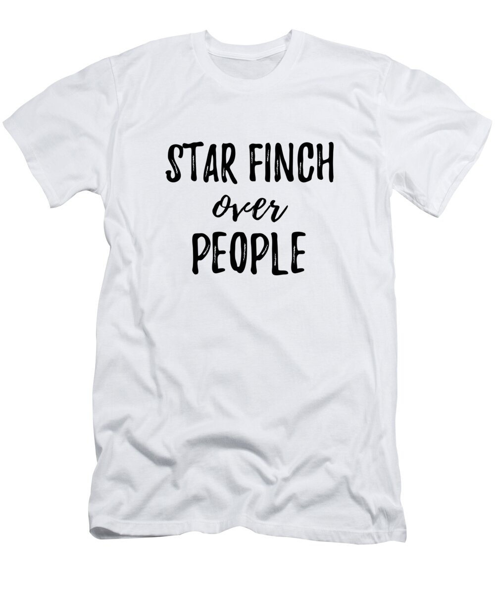Star Finch T-Shirt featuring the digital art Star Finch Over People by Jeff Creation